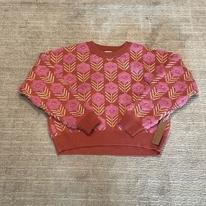 Zig Zag Floral Pullover - Dreamers